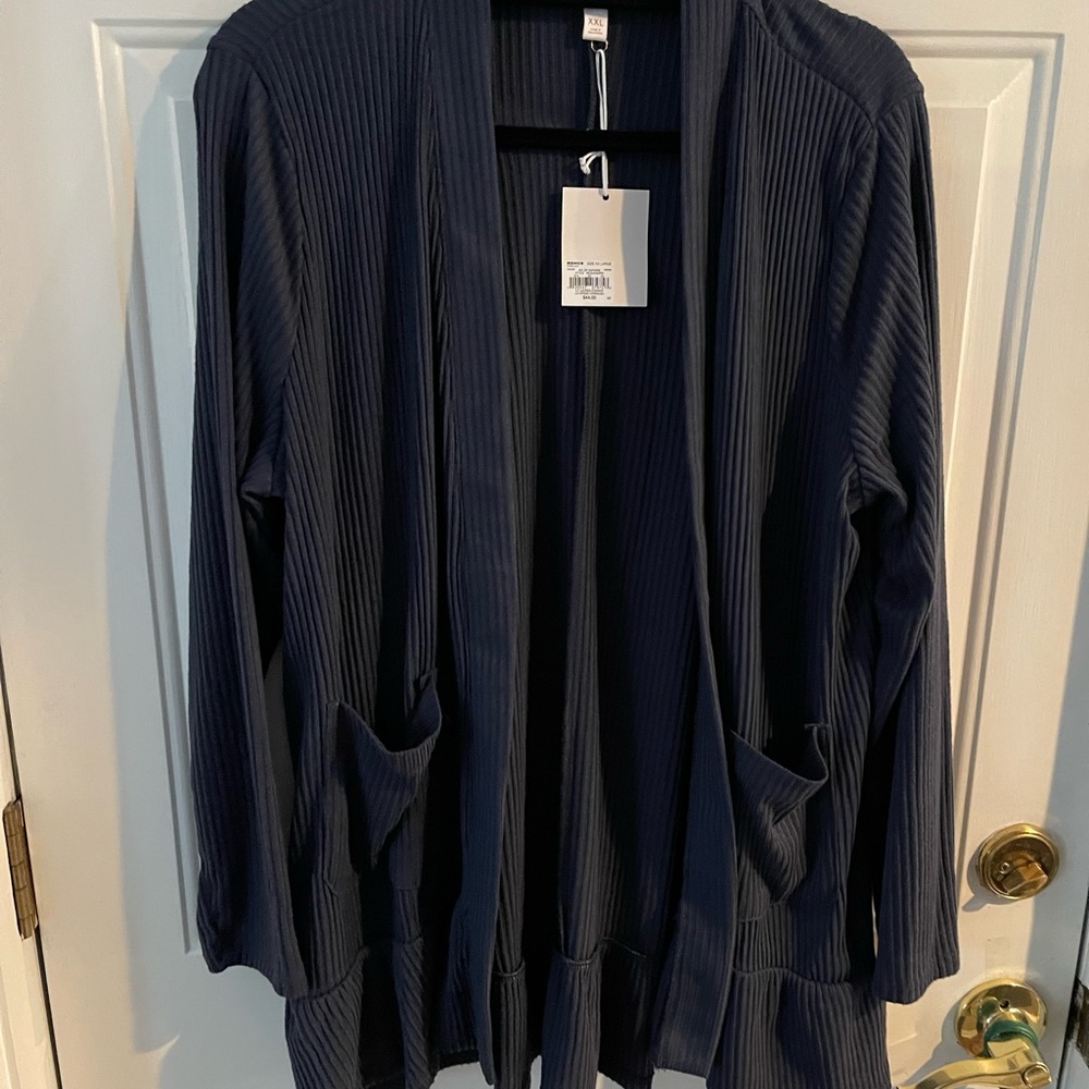 Lauren Navy Open Front Cardigan